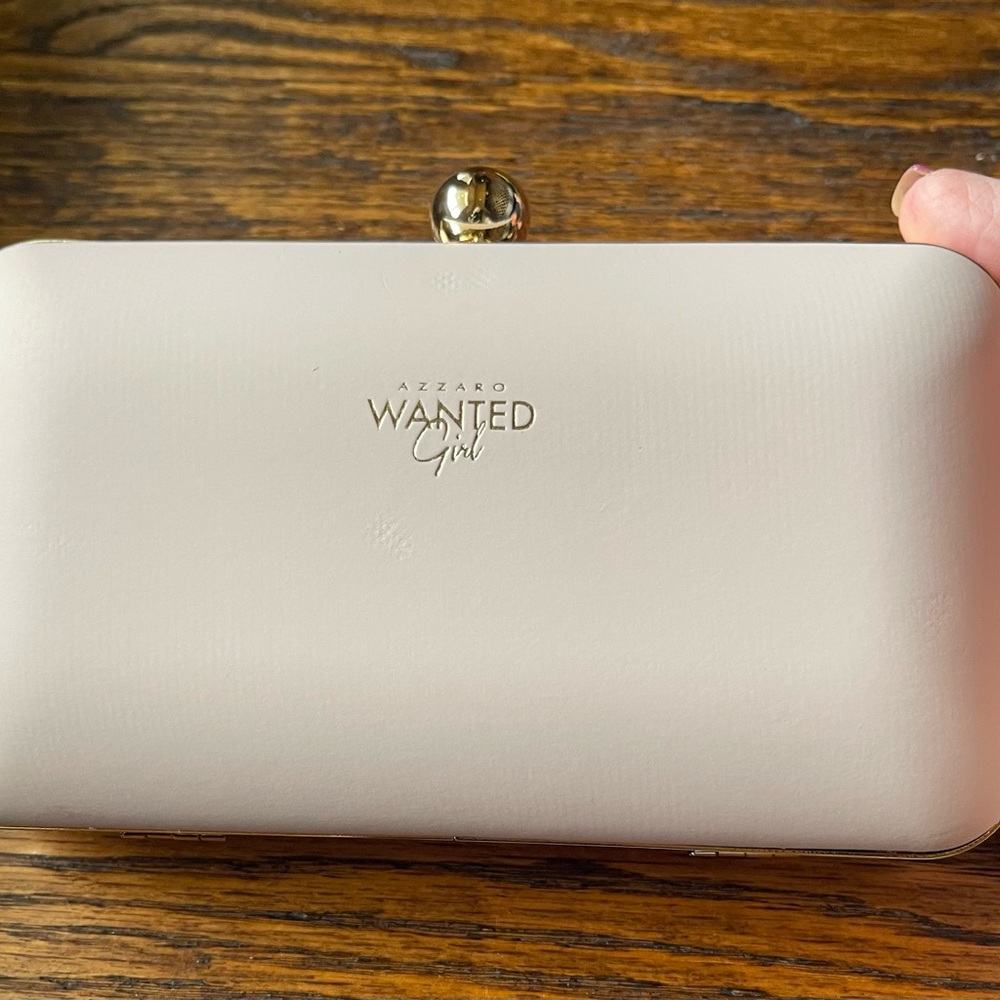 Wanted Girl Cream Clutch-with Wanted girl, shower milk